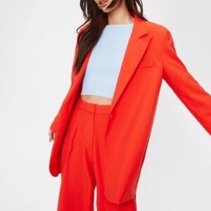 NWT Red Tailored Oversized Shoulder Pad Blazer - Small (6)